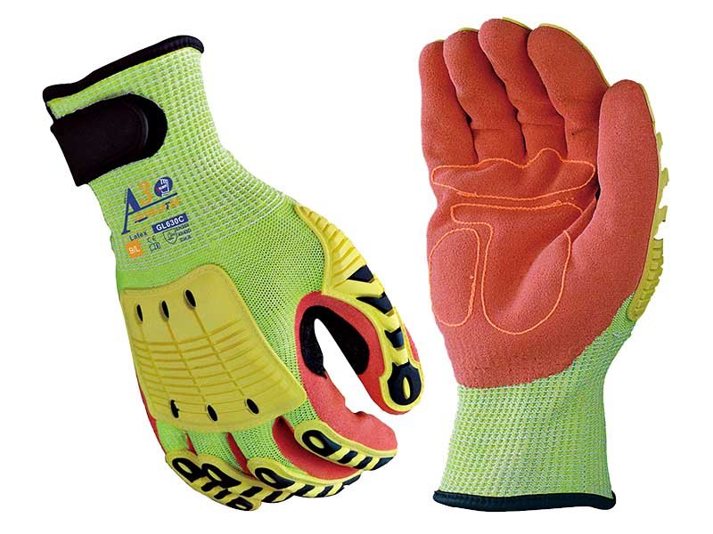 GL630C-Foam Latex Palm Dipped TPR Anti-Cut Safety Gloves