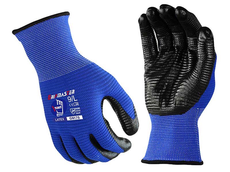 GN170-Ribbed Nitrile Palm Coated Working Gloves U4