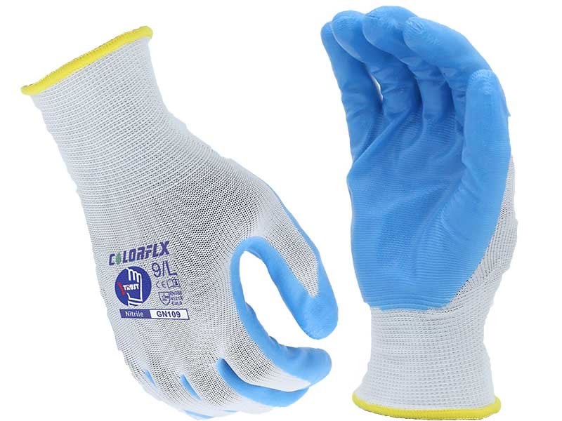 GN109-Nitrile Palm Coated Smooth Finish Working Gloves