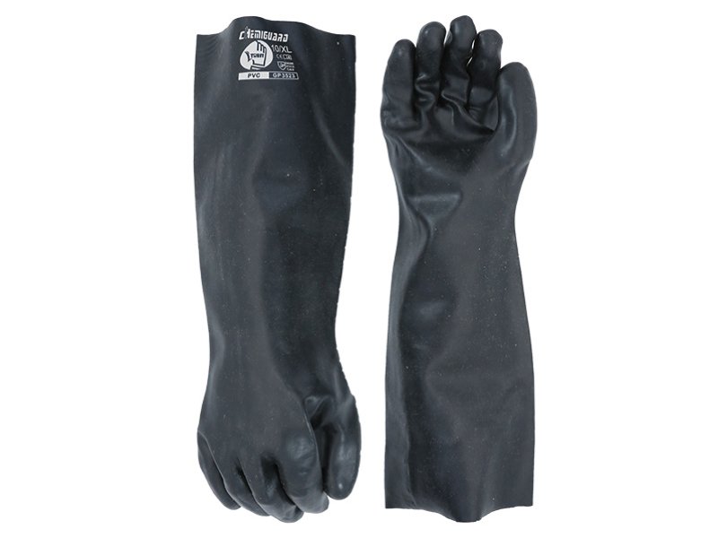 GP4503-Black PVC Fully Coated Work Gloves Smooth Finish