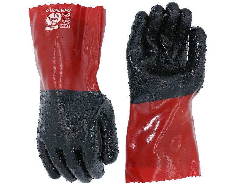 GP3515-Palm Chips Finish PVC Fully Coated Hand Safety Work Gloves