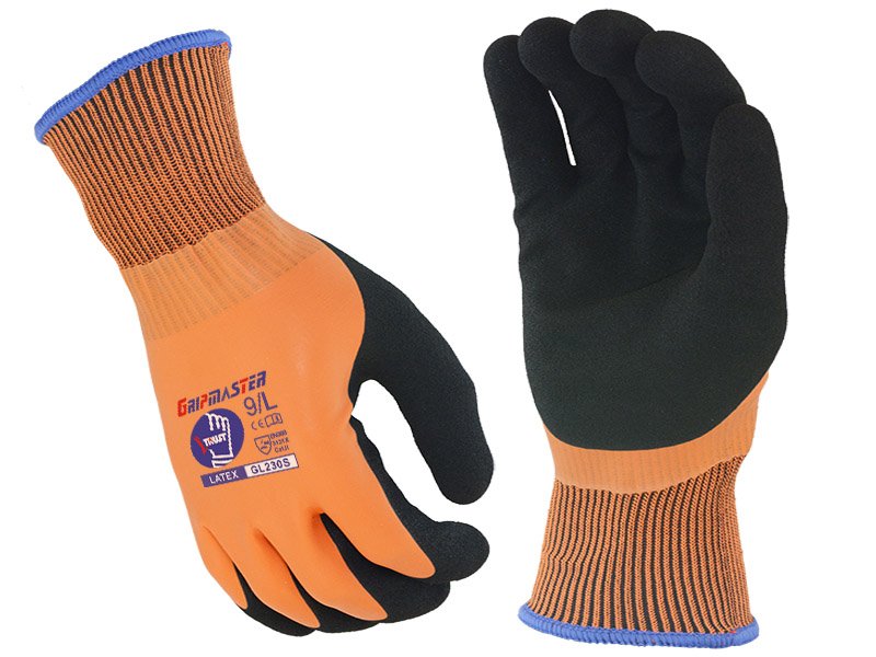 GL230S-Latex Double Dipped Water Proof Sandy Fininsh Work Gloves