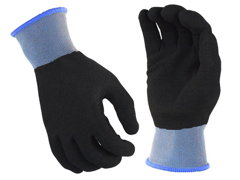 GN245-Foam Sandy Nitrile Fully Coated Safety Working Gloves