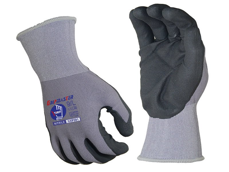 NXP501-Black Nitrile Micro Foam Palm Coated Work Gloves