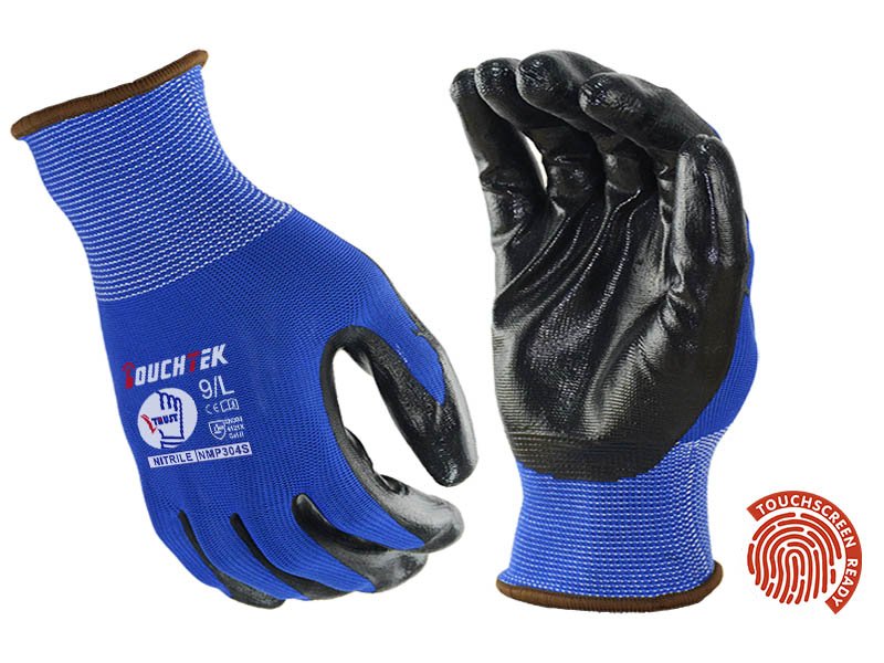 NMP304S-Screentouch Nitrile Palm Coated Safety Working Gloves