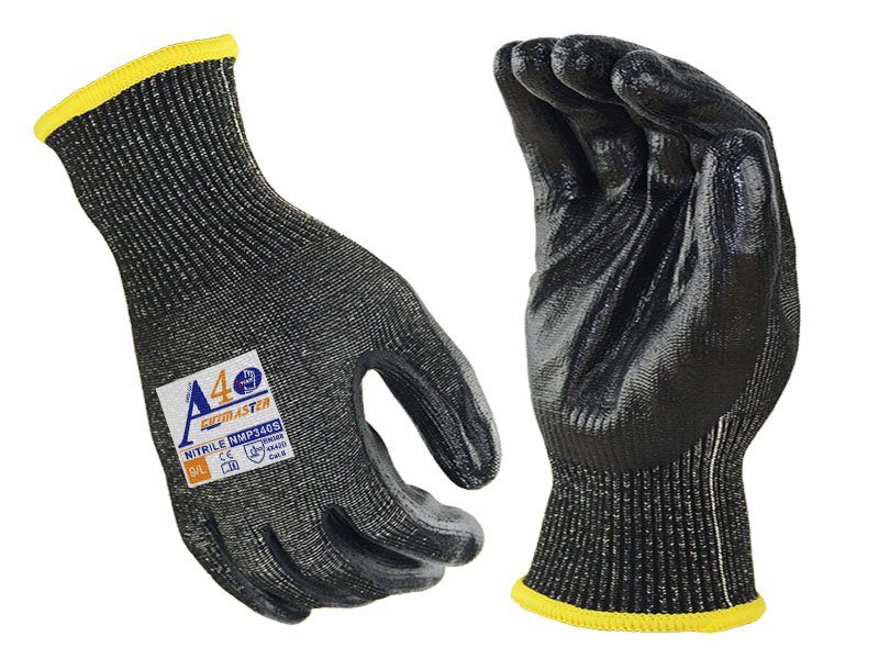 NMP340S-Screentouch Nitrile Palm Dipped CutMaster™Liner Anti-cut Safety Working Gloves