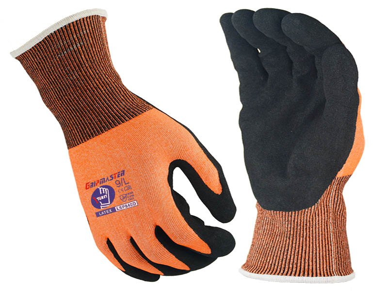 LSP840D-Sandy Latex Palm Coated 18G Cut Resistant Work Gloves