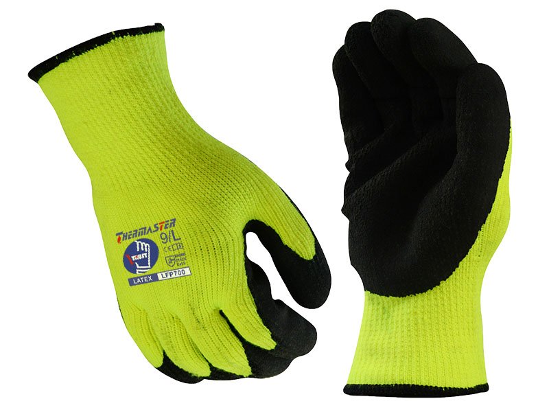 LFP700-Foam Latex Palm Dipped Winter Gloves 7G Acrylic Brushed Liner