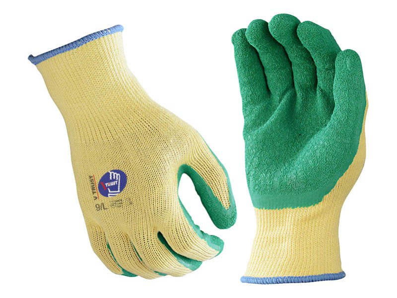 LCP110-Green Latex Palm Dipped Safety Working Gloves