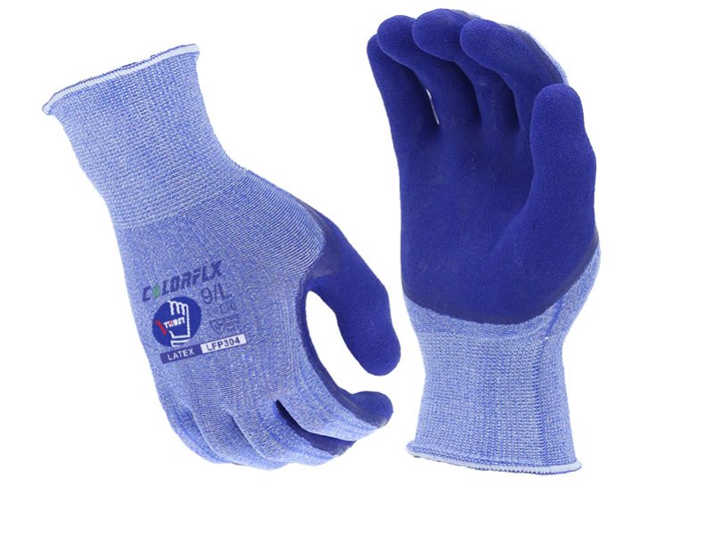 LFP304-Blue Latex Foam Palm Coated Work Gloves