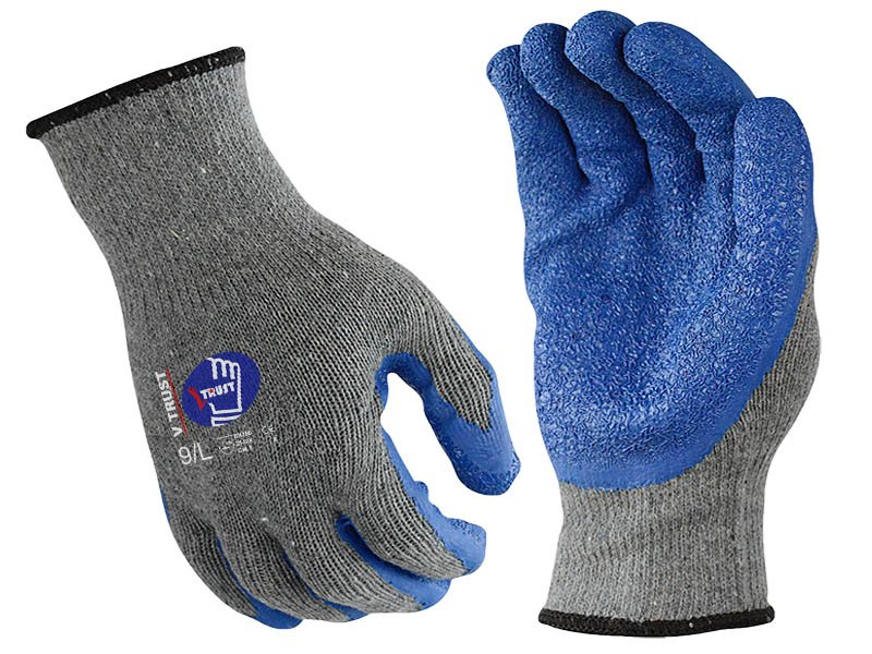 LCP120-Blue Latex Palm Coated Safety Work Gloves