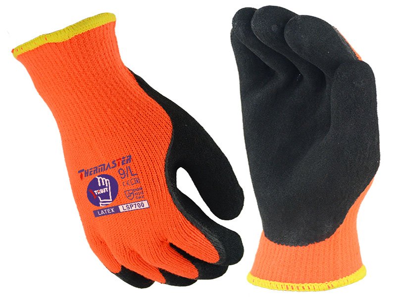 LSP700-Sandy Latex Palm Coated Thermal Winter Safety Working Gloves