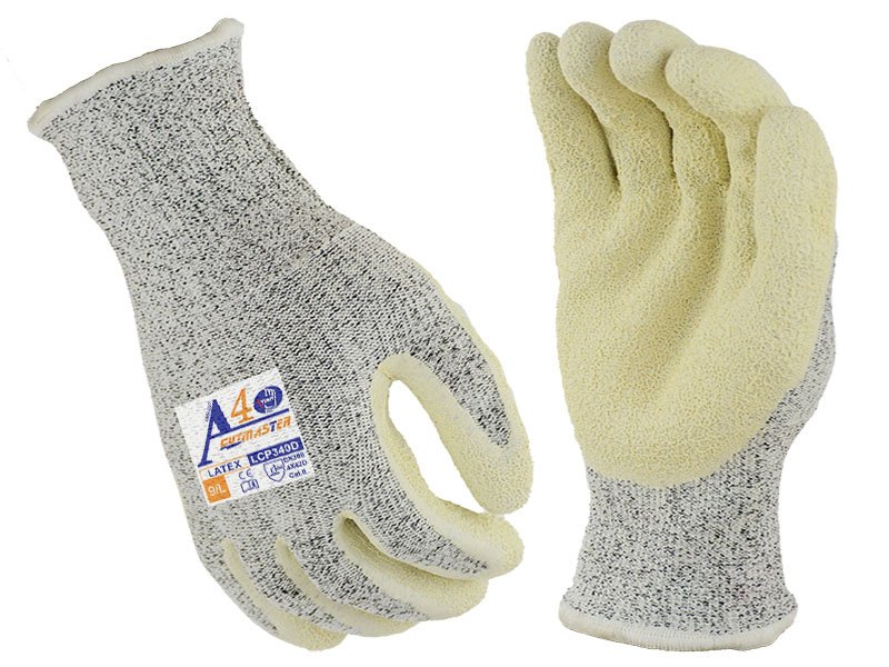 LCP340D-Latex Palm Coated Crinkle Cut-Resistant Level A4/D