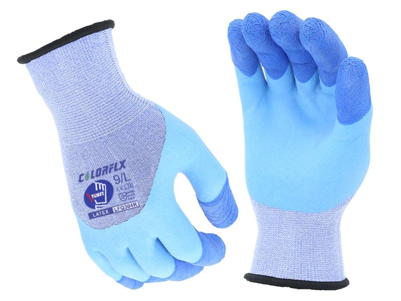 LFQ304R- Foam Latex 3/4 Coated Safety Working Gloves