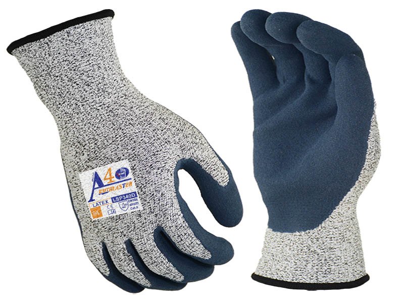 LSP340D-Sandy Latex Anti-Cut Safety Working Gloves Level A4/D