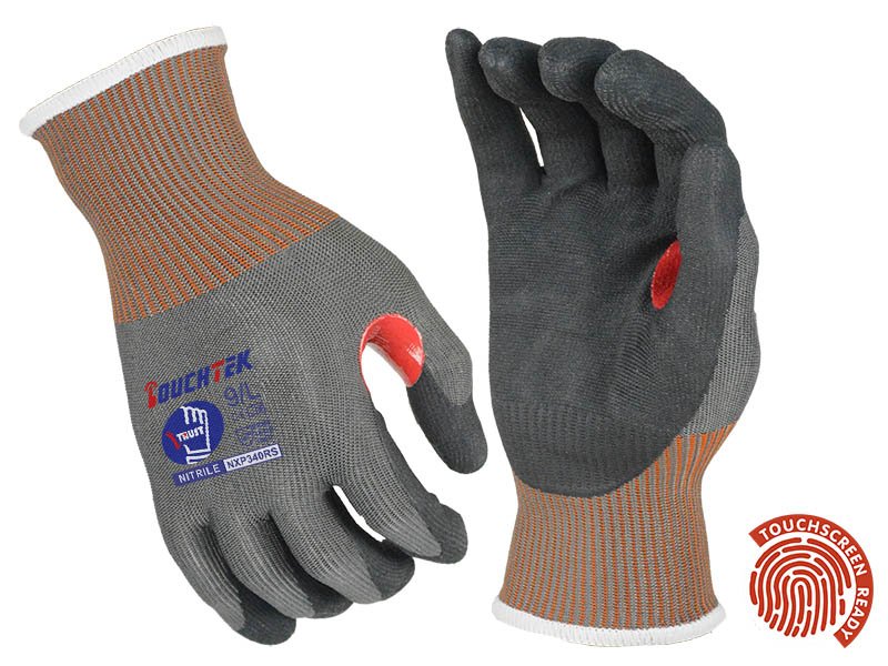 NXP340RS-Black Nitrile Micro Foam Palm Coated Work Gloves