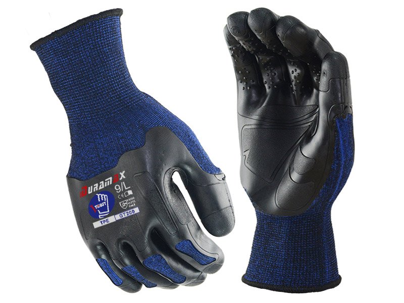 EQ300-High Durability TPE 3/4 Coated Abrasion Resistant Safety Working Gloves